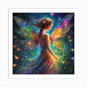 667770 A Luminous, Ethereal Nymph Dances Among Sparkling Xl 1024 V1 0 2 Art Print