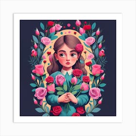 Cute girl2 Art Print