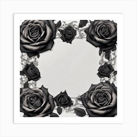 Black Roses 15 Art Print