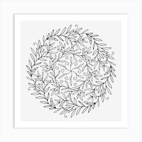 Leaf Mandala 03 Art Print