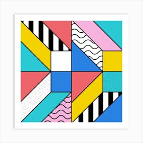 Memphis Futura Pattern 05 Art Print