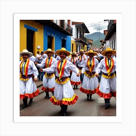 Dancers In Colombia Art Print