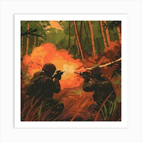 Soldier In A Forest Art Print