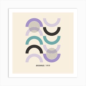 Bauhaus in purple Art Print