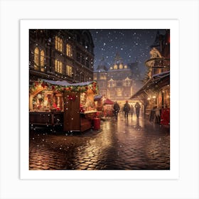 Christmas Market 2 Art Print