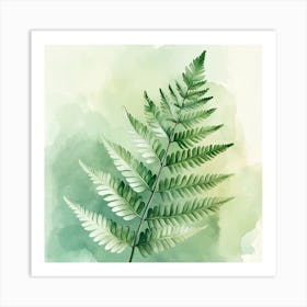 Watercolor Fern Leaf 2 Art Print