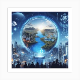 Futuristic Cityscape 2 Art Print