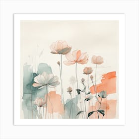 Watercolor Flowers 7 Art Print