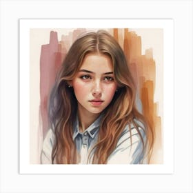 Portrait Of A Girl Art Print