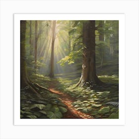 Path In The Woods 1 Art Print