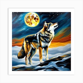 Howling Wolf Art Print