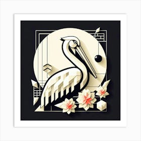 Minimalist, Pelican 5 Art Print