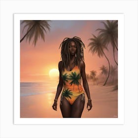 Sunset In Nigril Art Print