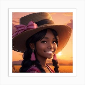 Portrait Of A Smiling Young Lady Art Print