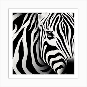 Zebra Head 1 Art Print