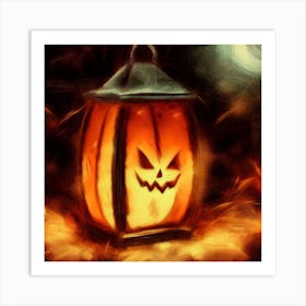 Halloween Lantern 1 Art Print