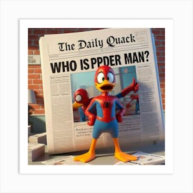 Duck Spider Man 5 Art Print