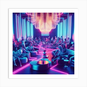 Neon Lounge 2 Art Print