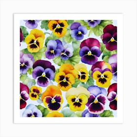 Pansies Art Print