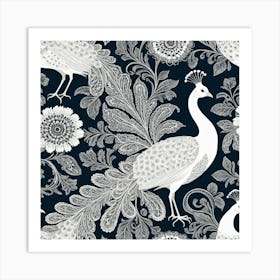 Peacocks 1 Art Print