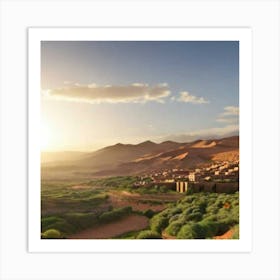 Sunset In The Desert 1 Art Print