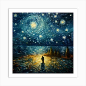 Luminous Legacy: Van Gogh's Starry Tapestry Unveiled Art Print