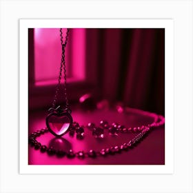 Heart Necklace Art Print