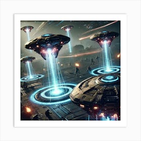 Event Horizon Drones Gravitational Beacons Art Print