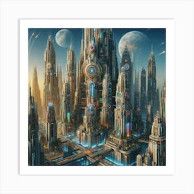 Futuristic City 51 Art Print