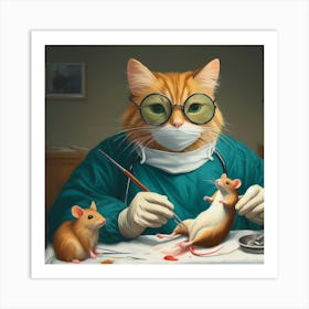 Doctor Cat 9 Art Print