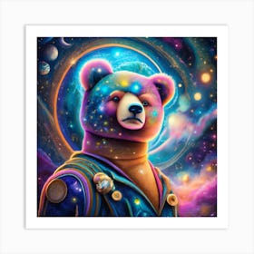 Teddy Bear In Space 5 Art Print