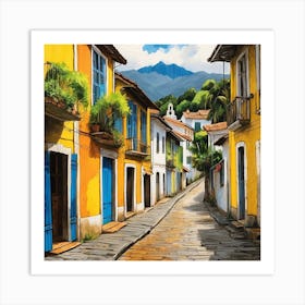 Street In Colombia Art Print