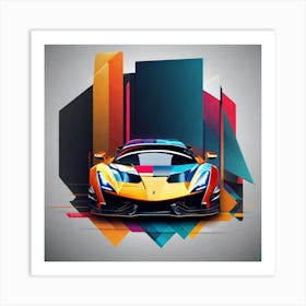 Abstract Car Painting 1 Art Print