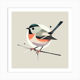 Abstract modernist bird Art Print