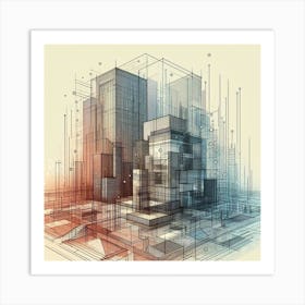 Abstract Cityscape 9 Art Print