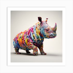 Rhino 3d Art Print