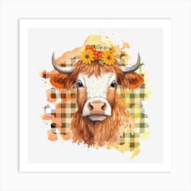 Fall Cow Fall Sublimation Designs Bundle Art Print