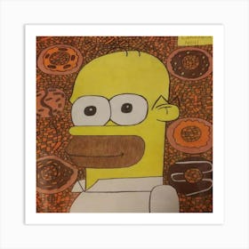 Homer Simpson Drawing  Art Print