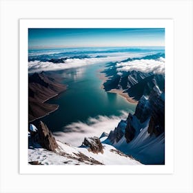 View From The Top Of A Mountain Art Print