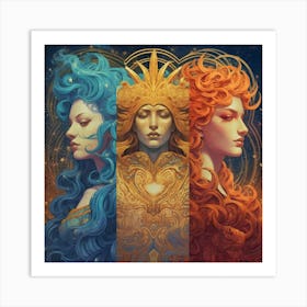 Three Goddesses Art Print