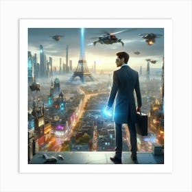 Futuristic Cityscape 167 Art Print