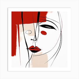 Woman'S Face 8 Art Print