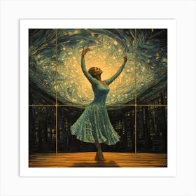 Dancer In The Night Sky Art Print