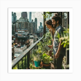 Stockcake Urban Gardening Couple 1720412622 Art Print