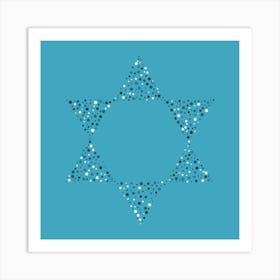 Star Of David In Dots Pattern Art Print