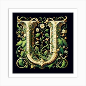 Letter U 2 Art Print