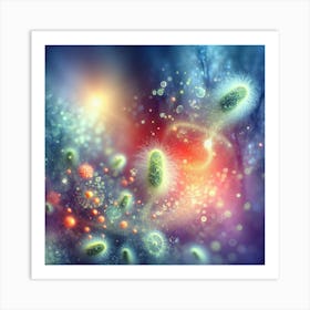 Bacteria And Viruses Art Print