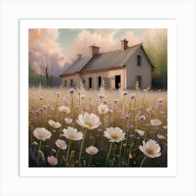 An Enchanting Digital Painting Of A Serene Spring Art Print