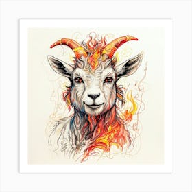 Goat Print 4 Art Print