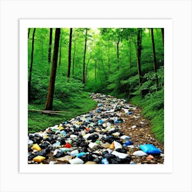 Trash In The Forest 8 Art Print